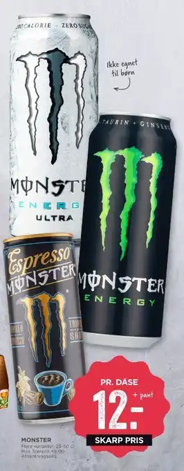 MENY Monster energidrik tilbud