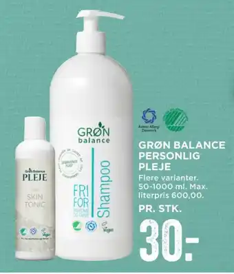 MENY Grøn balance skin tonic tilbud