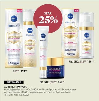 Matas Alt nivea luminous tilbud