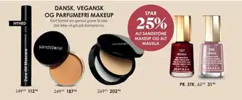 Matas Spag 25% alt sandstone makeup og alt mavala tilbud