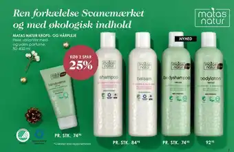 Matas Matas natur krops- og hårpleje tilbud