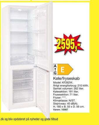 Harald Nyborg Køle/fryseskab tilbud