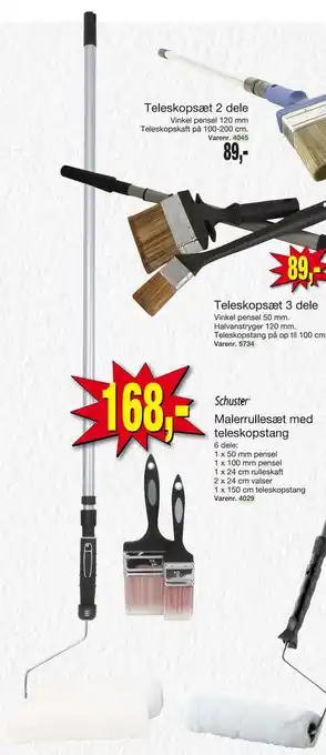 Malerrullesæt med teleskopstang