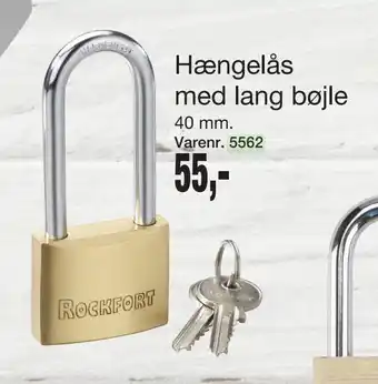 Harald Nyborg Hængelås med lang bøjle tilbud