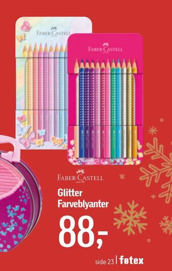 Føtex Glitter farveblyanter tilbud