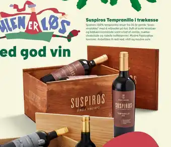 Kvickly Suspiros tempranillo i trækasse tilbud