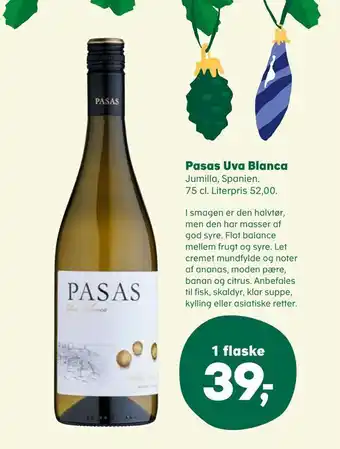 Kvickly Pasas uva blanca tilbud