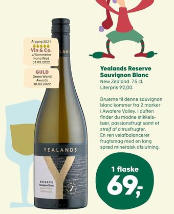 Kvickly Yealands reserve sauvignon blanc tilbud