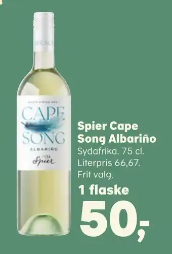 Kvickly Spier cape song albariño tilbud