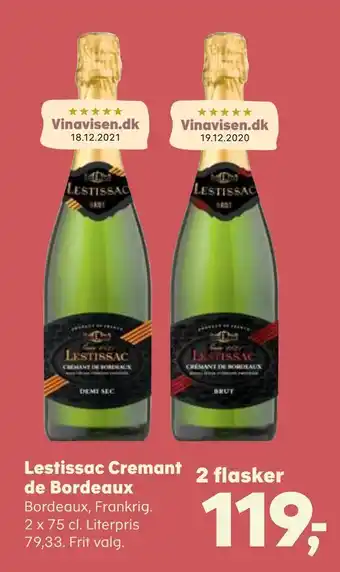 SuperBrugsen Lestissac cremant de bordeaux tilbud