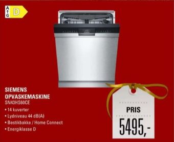 El-Salg Siemens opvaskemaskine tilbud