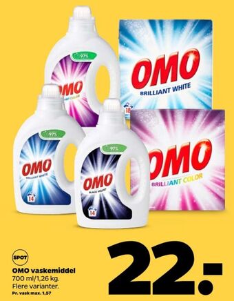 Netto Omo vaskemiddel-flydende tilbud