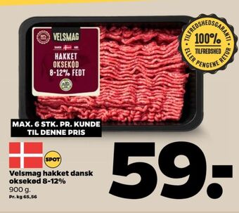 Netto Velsmag hakket oksekød tilbud