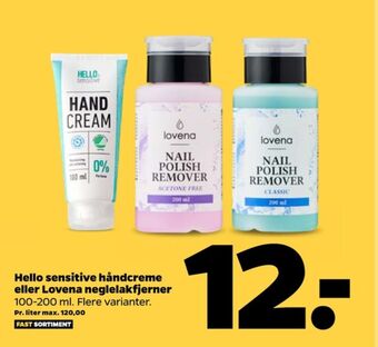 Netto Hello sensitive håndcreme tilbud