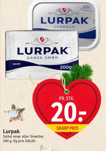 SPAR Lurpak smør saltet tilbud