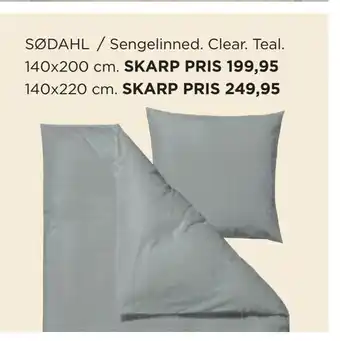 Salling Sødahl / sengelinned. clear teal tilbud