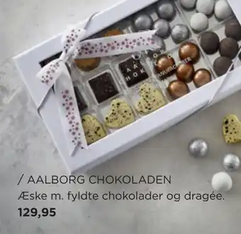 Aalborg chokoladen æske m. fyldte chokolader og dragée