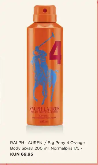 Salling Ralph lauren / big pony 4 orange body spray tilbud