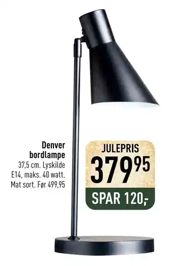Denver bordlampe