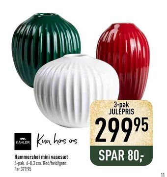 Imerco Hammershøi mini vasesæt tilbud