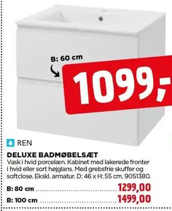 Ren De Luxe Badmøbelsæt