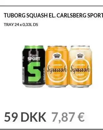 Nielsen's Discount Tuborg squash el. carlsberg sport tilbud