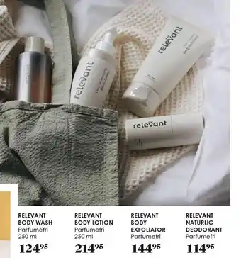 Relevant body wash, body lotion, body exfoliator el. naturlig deodorant