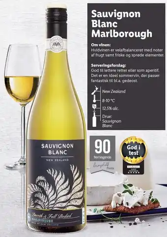 Lidl Sauvignin blanc marlborough tilbud