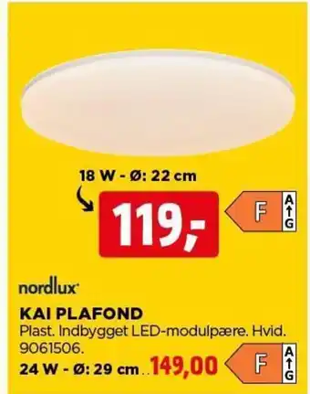 jem & fix Nordlux Kai Plafond tilbud