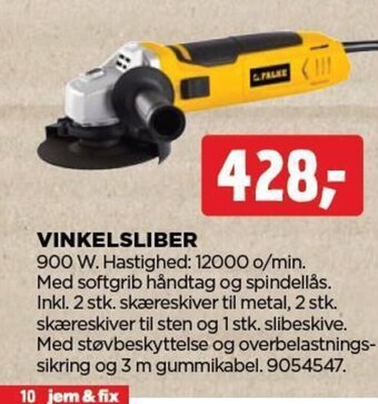 jem & fix Vinkelsliber 900 W tilbud