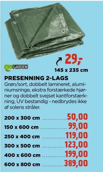 jem & fix Presenning 2-lags tilbud