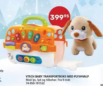 Vtech baby transportboks m. plyshvalp