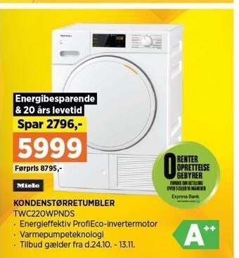Power Kondenstørretumbler tilbud