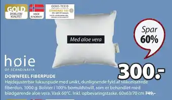 JYSK Høie Of Scandinavia Downfeel Fiberpude tilbud
