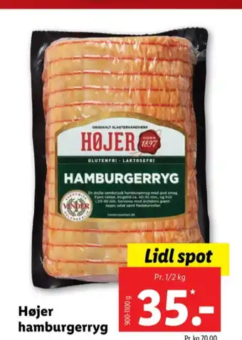 Lidl Højer pølser hamburgerryg tilbud