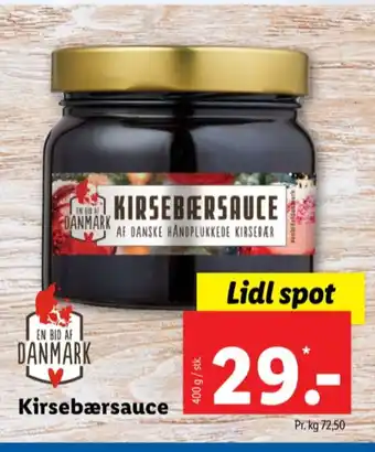 Lidl En bid af danmark kirsebærsauce tilbud