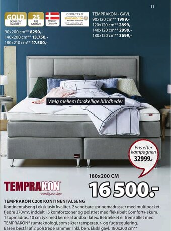 JYSK Temprakon C200 Kontinentalseng tilbud