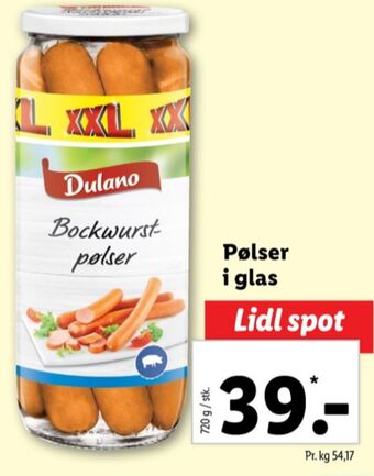 Lidl Dulano pølser tilbud