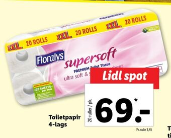 Lidl Floralys toiletpapir tilbud