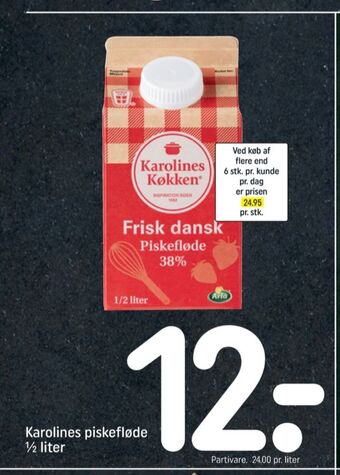 REMA 1000 Karolines piskefløde 38% tilbud