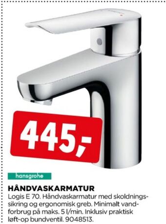 jem & fix Hansgrohe håndvaskarmatur tilbud