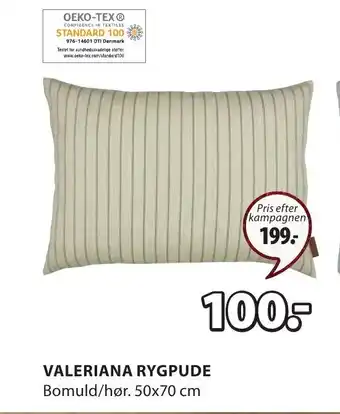JYSK Valeriana Rygpude tilbud