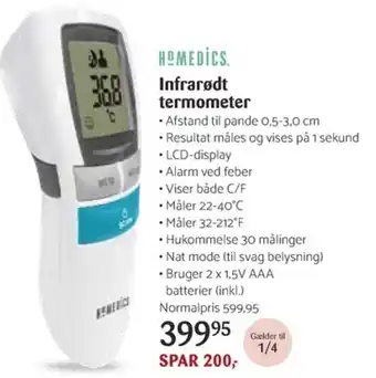 Kop & Kande Homedics Infrarødt Termometer tilbud