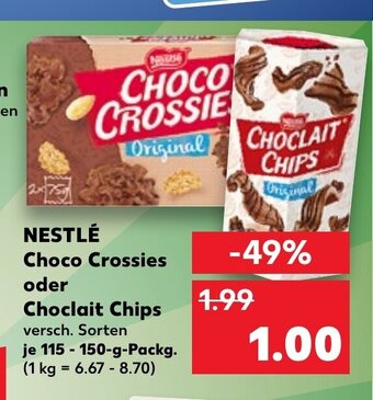 Nestlé Choco Crossies oder Choclait Chips