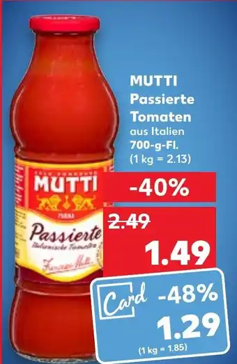 Kaufland Mutti Passierte Tomaten tilbud