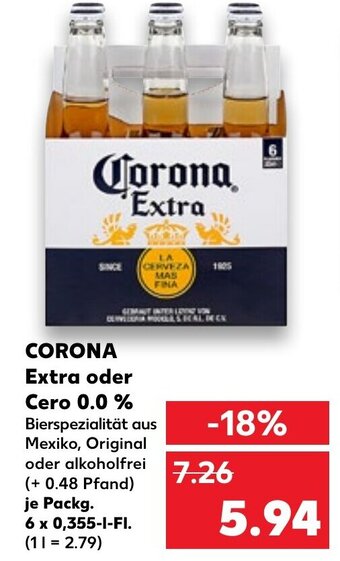 Kaufland DE Corona Extra oder Cero 0.0% tilbud