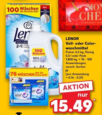 Kaufland DE Lenor Voll-oder Colorwaschmittel tilbud
