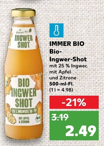 Kaufland Immer Bio Bio-Ingwer-Shot tilbud