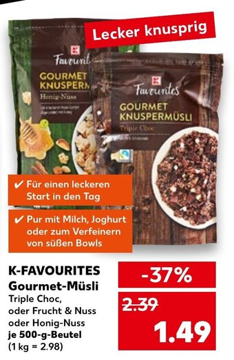 Kaufland DE K-Favourites Gourmet- Müsli tilbud