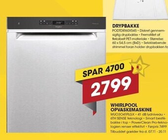 Punkt1 Whirlpool opvaskemaskine tilbud